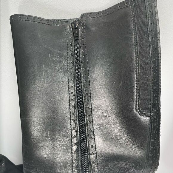 Merrell Black Leather Boots, Plaza Peak, 7.5 - Picture 7 of 13